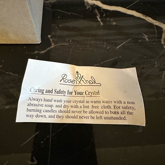 Rosenthal Crystal Candleholder Set Mint Vintage Pair in Original Box - Picture 12 of 12